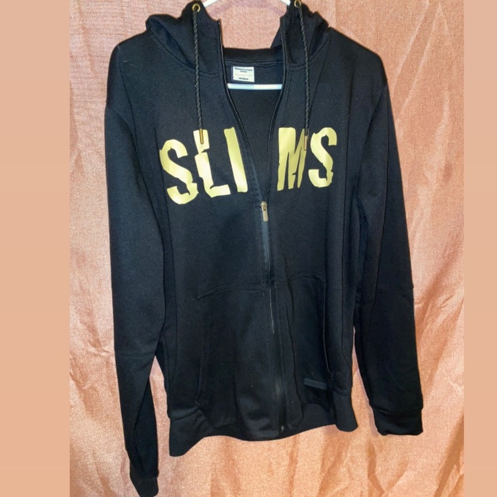 SLIMS Black Zip Up Hoodie Jacket